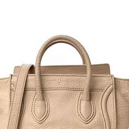 Celine Pebbled Calfskin Nano Luggage Dune 10 of 24