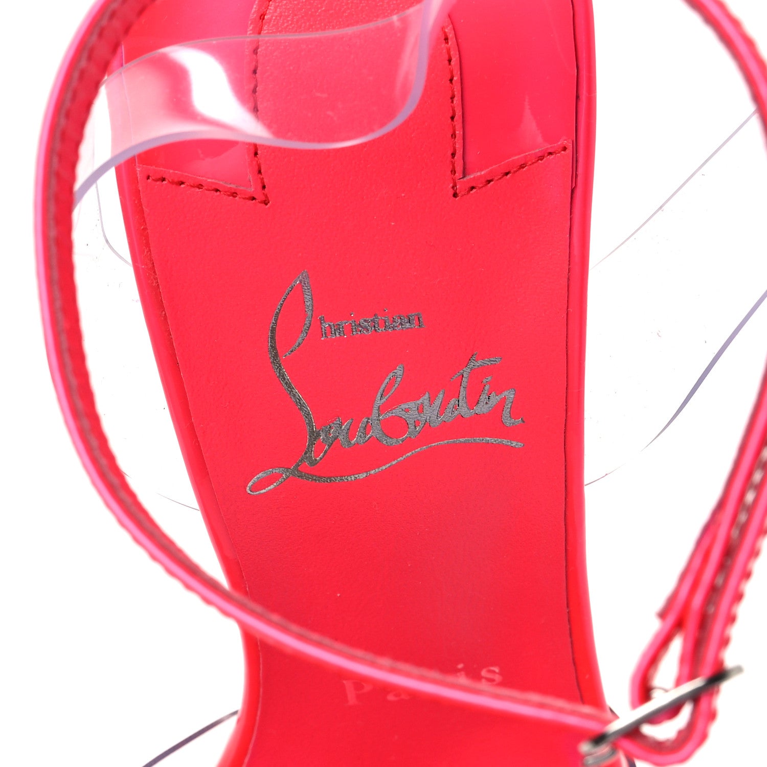 Christian Louboutin PVC Specchio Spikoo 100 Pumps 37 Version Fluo Pink 7 of 8