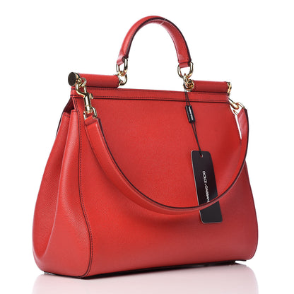 Dolce & Gabbana Dauphine Large Miss Sicily Satchel Rosso 3 of 8