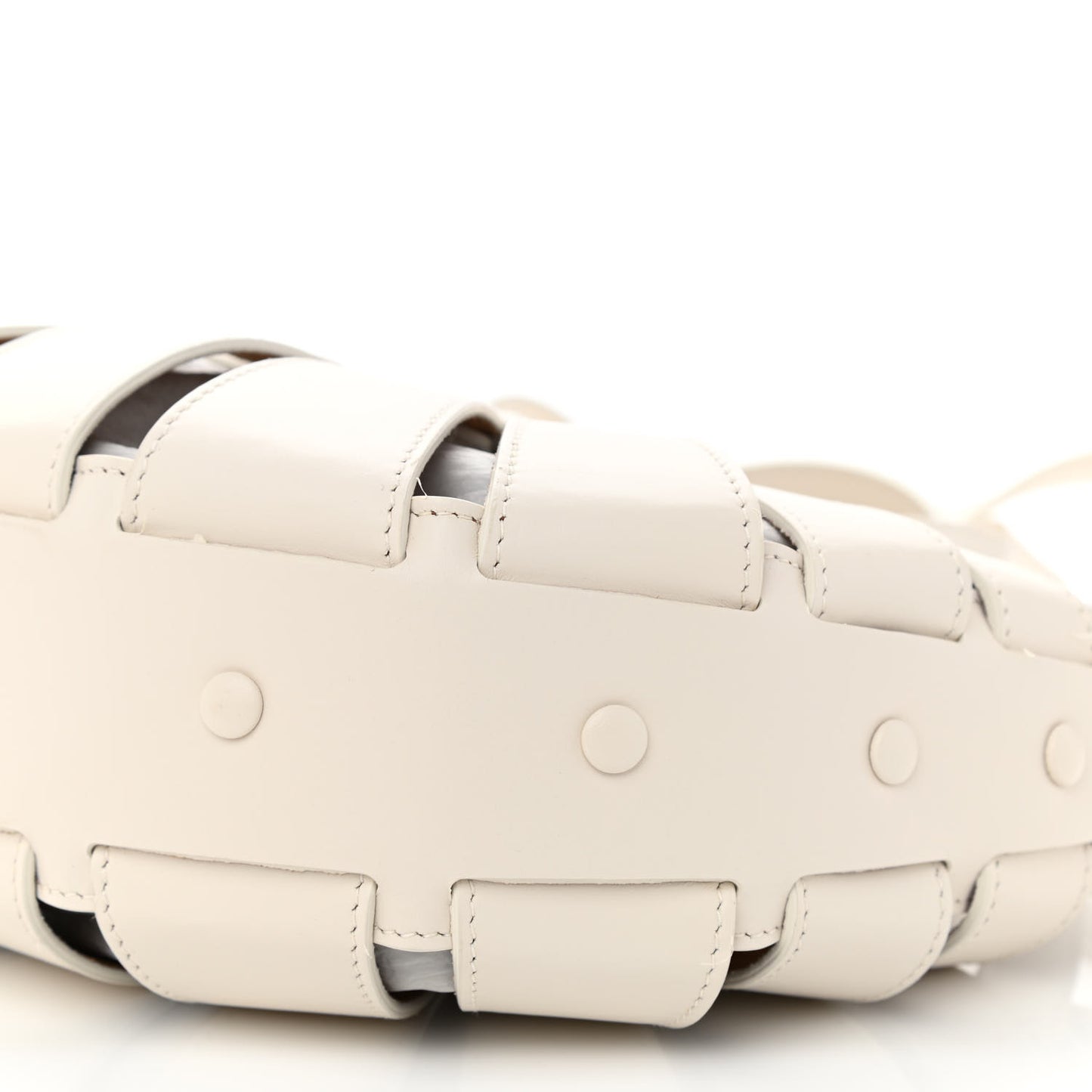 French Calfskin Small Shell White Frost