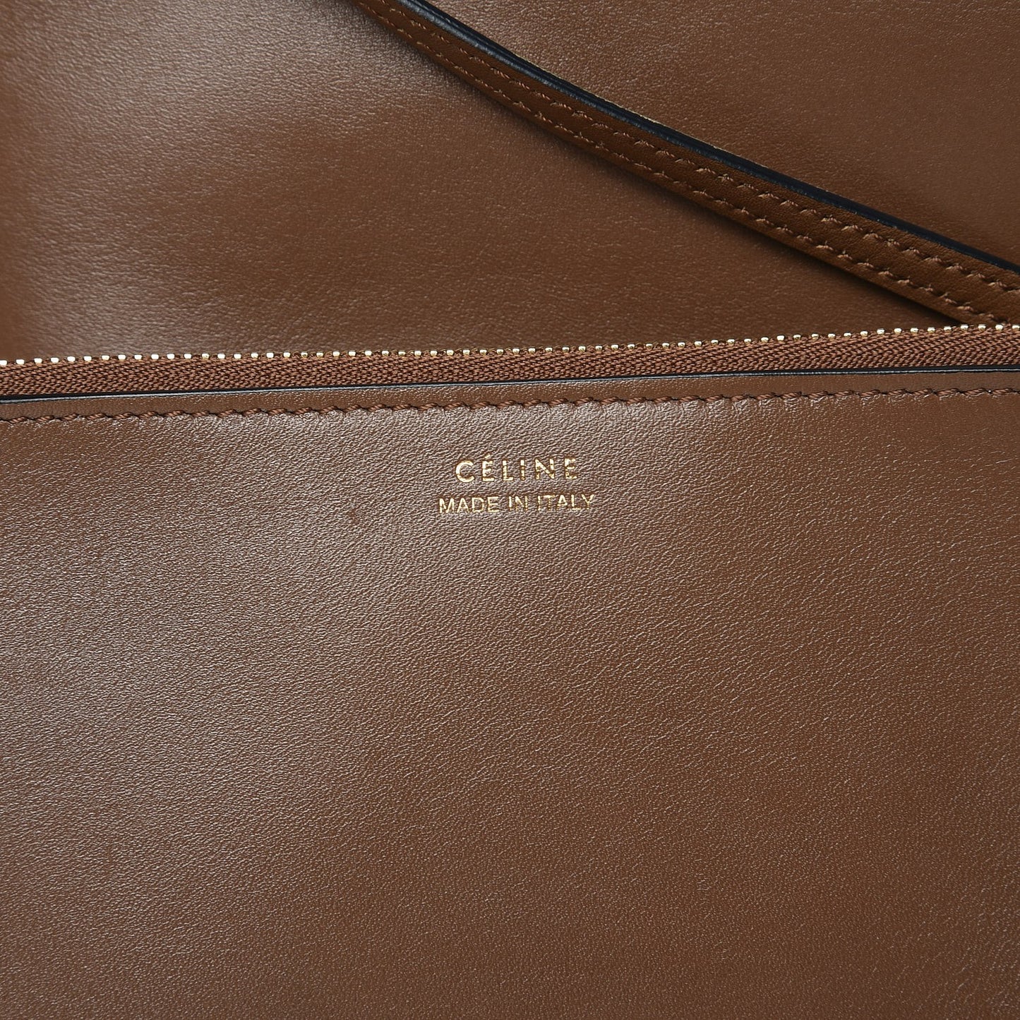Shiny Smooth Calfskin Small Twisted Cabas Camel Tan
