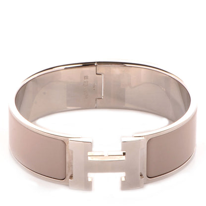 Hermes Enamel Clic Clac H Bracelet Wide GM Marron Glace 1 of 6
