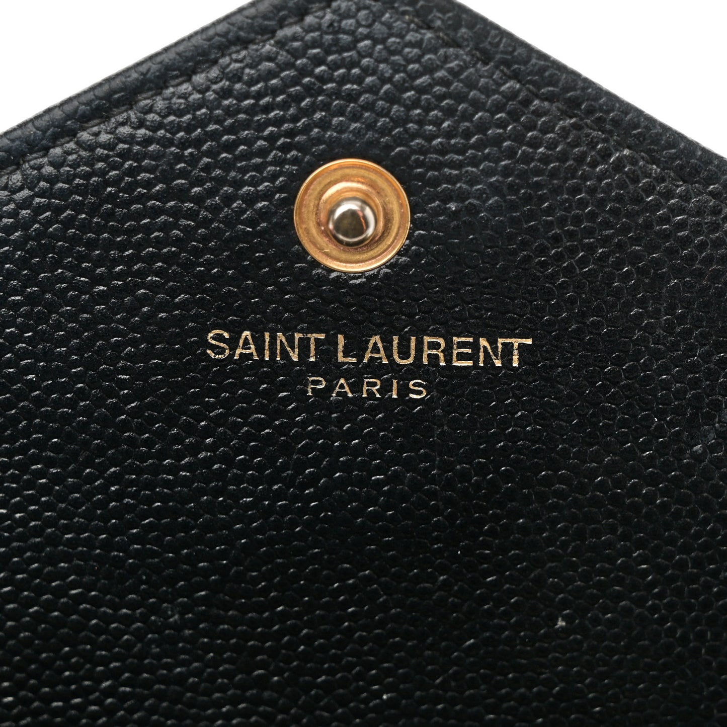 Grain De Poudre Matelasse Chevron Monogram Chain Wallet Black