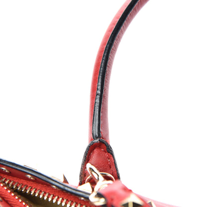 Valentino Garavani Vitello Rockstud Dome Shopper Rosso Valentino 15 of 22