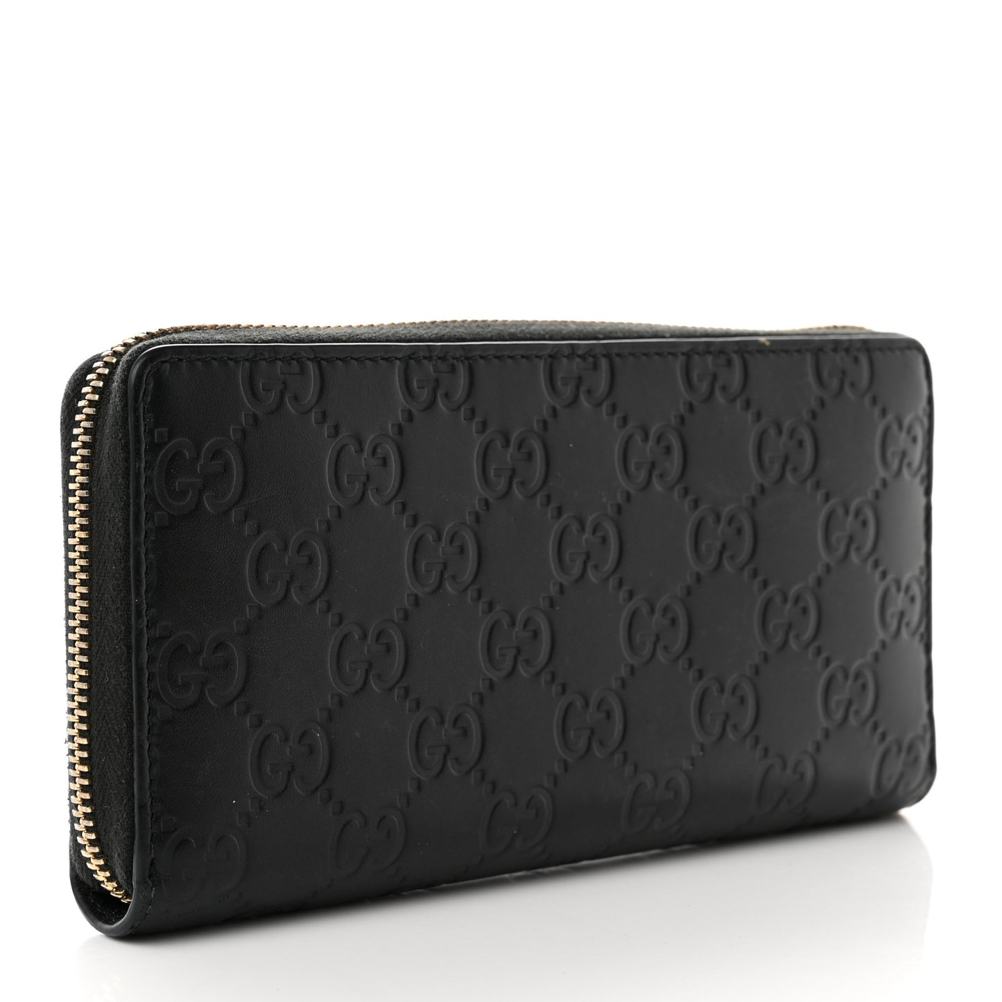 Guccissima Icon Zip Around Wallet Black