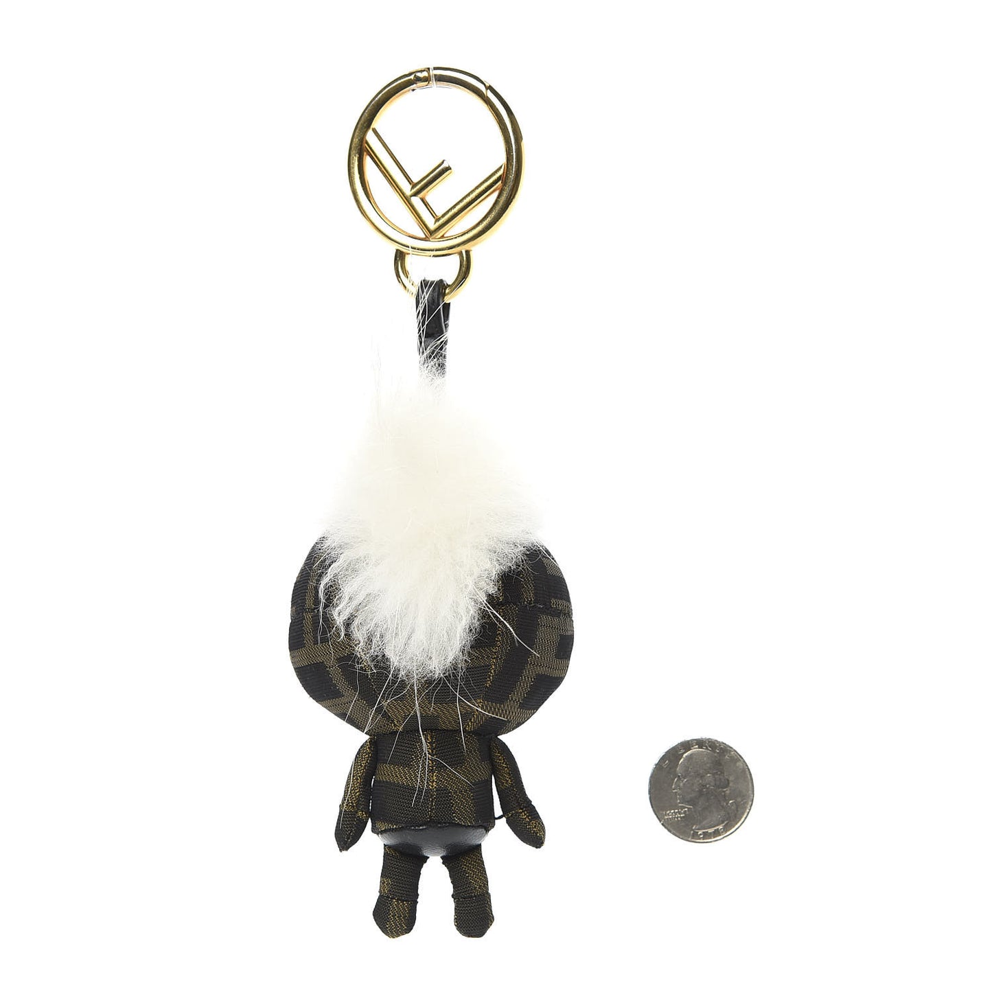 Zucca Fox Fur F is Space Monkey Bag Charm Multicolor