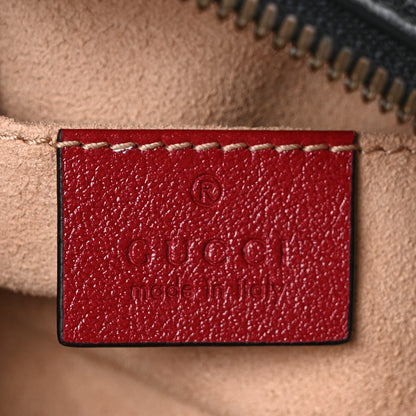 Gucci Azalea Calfskin Matelasse Diagonal Torchon GG Marmont Belt Bag 85 34 Black Romantic Cerise 6 of 9
