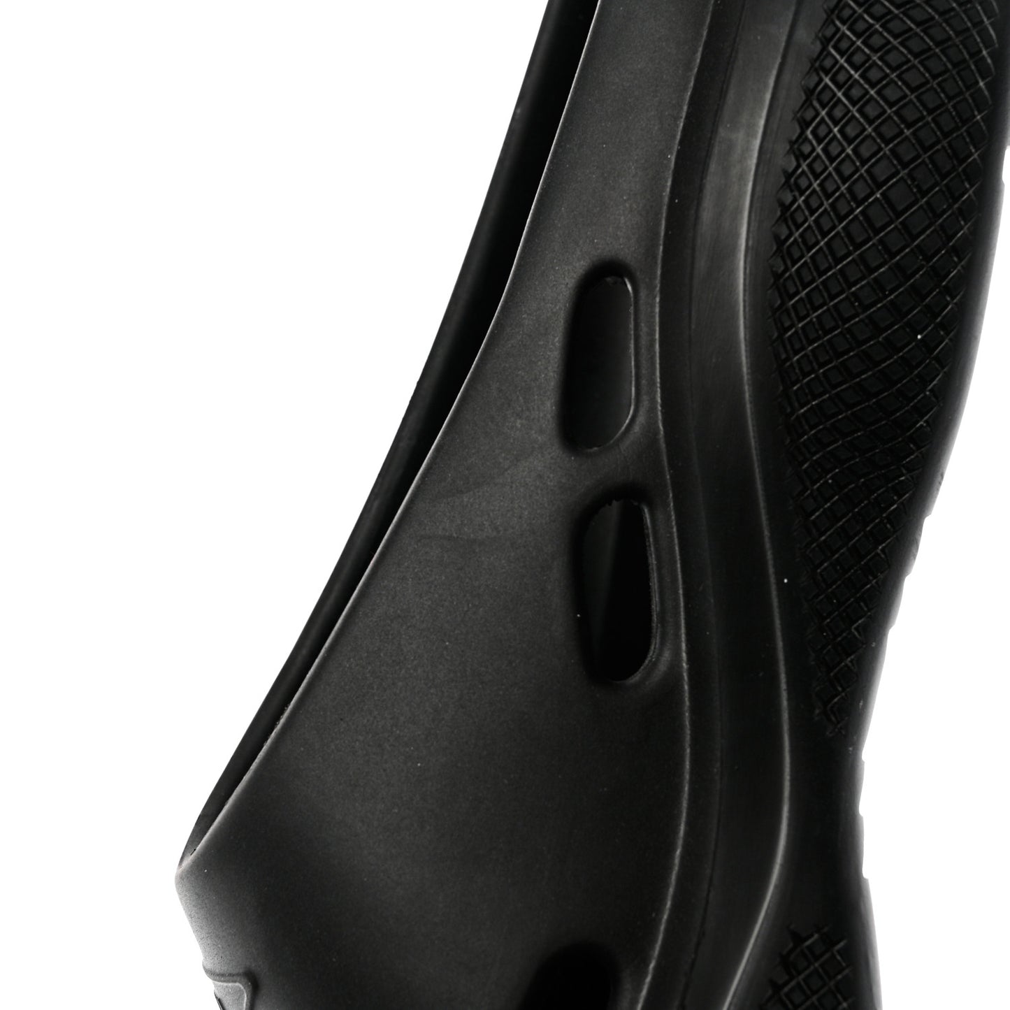 Soft Mellow Rubber Triangle Logo Embossed Mens Mules 42 Black