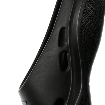 Prada Soft Mellow Rubber Triangle Logo Embossed Mens Mules 42 Black 9 of 10