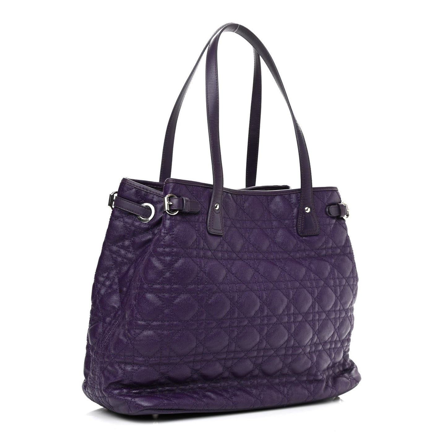 Coated Canvas Cannage Medium Panarea Tote Purple
