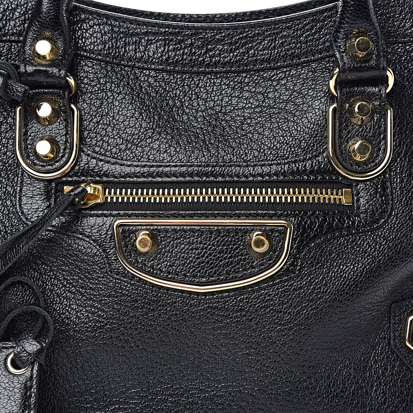 Chevre Gold Metallic Edge Hardware S City Black