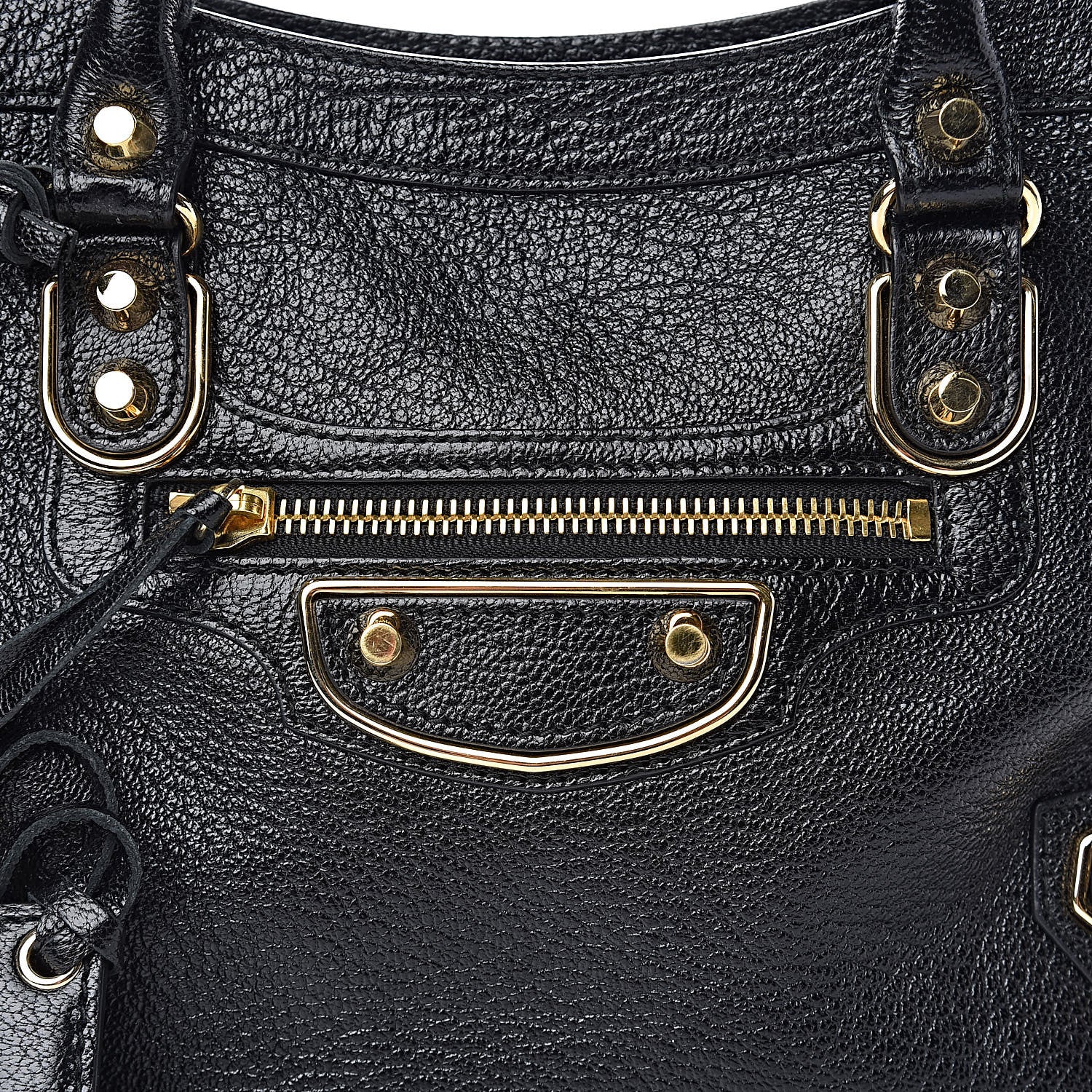 Balenciaga Chevre Gold Metallic Edge Hardware S City Black 8 of 10