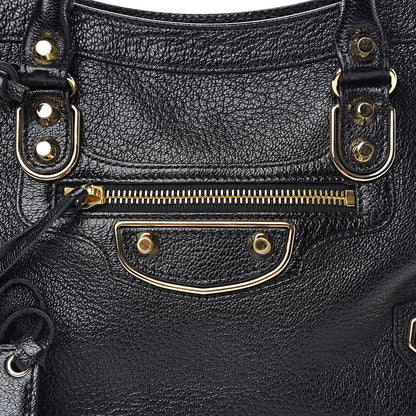 Balenciaga Chevre Gold Metallic Edge Hardware S City Black 8 of 10