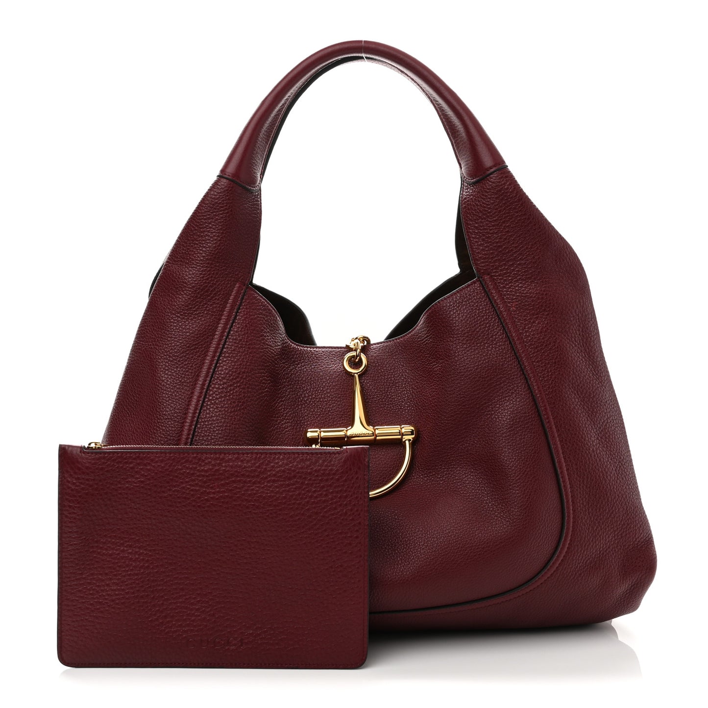 Grained Calfskin Softbit Maxi Shoulder Bag Rosso Ancora Red