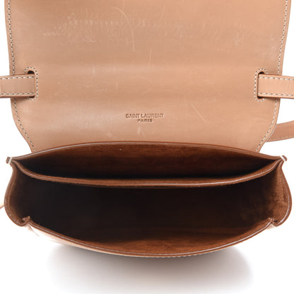 Saint Laurent Smooth Calfskin Cotton Canvas Small Kaia Satchel Natural Beige 5 of 13