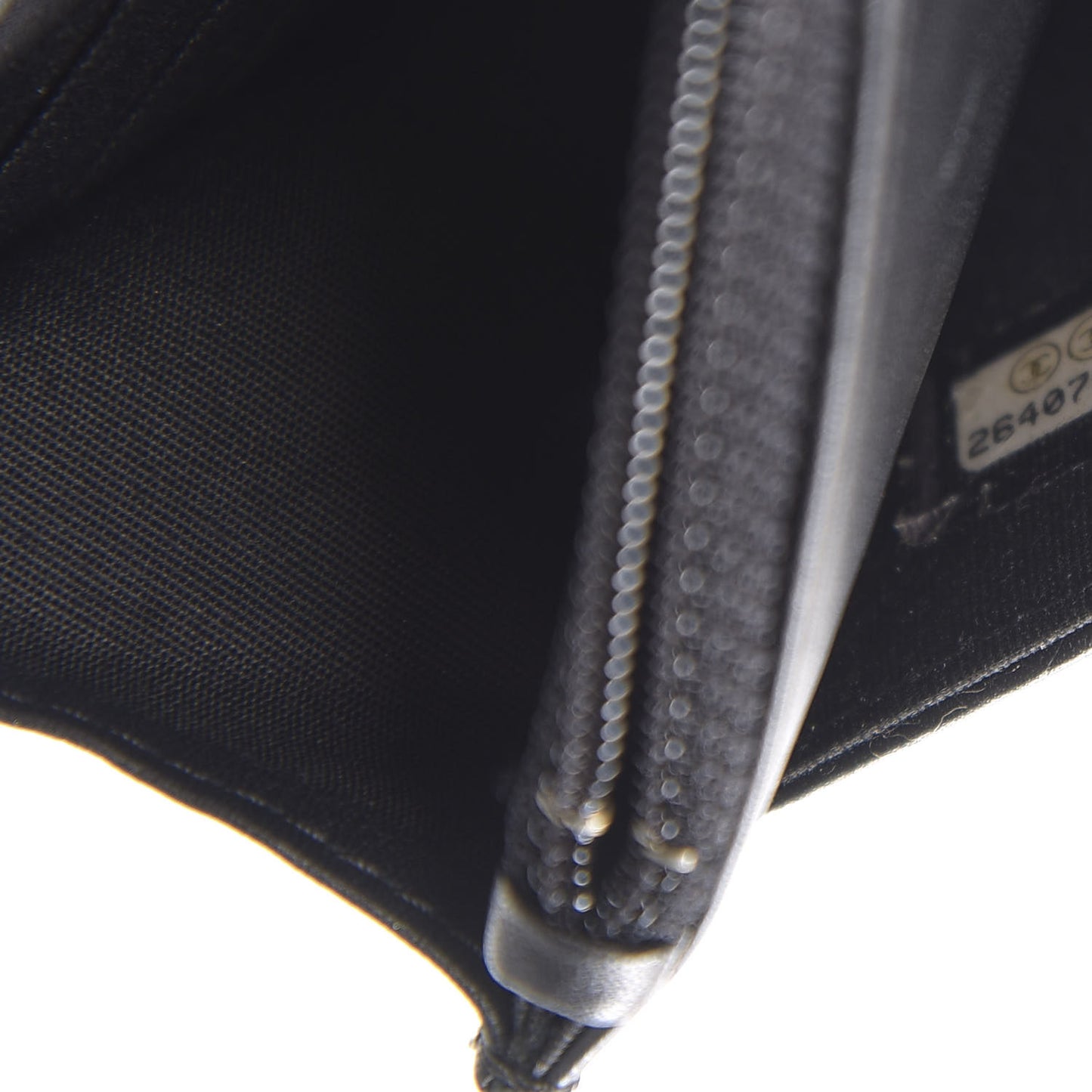 Calfskin Quilted Boy Wallet On Chain WOC Black