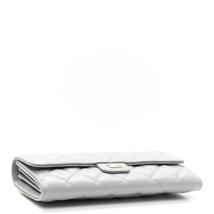 Chanel Caviar Quilted Large Flap Wallet Grey 4 of 8