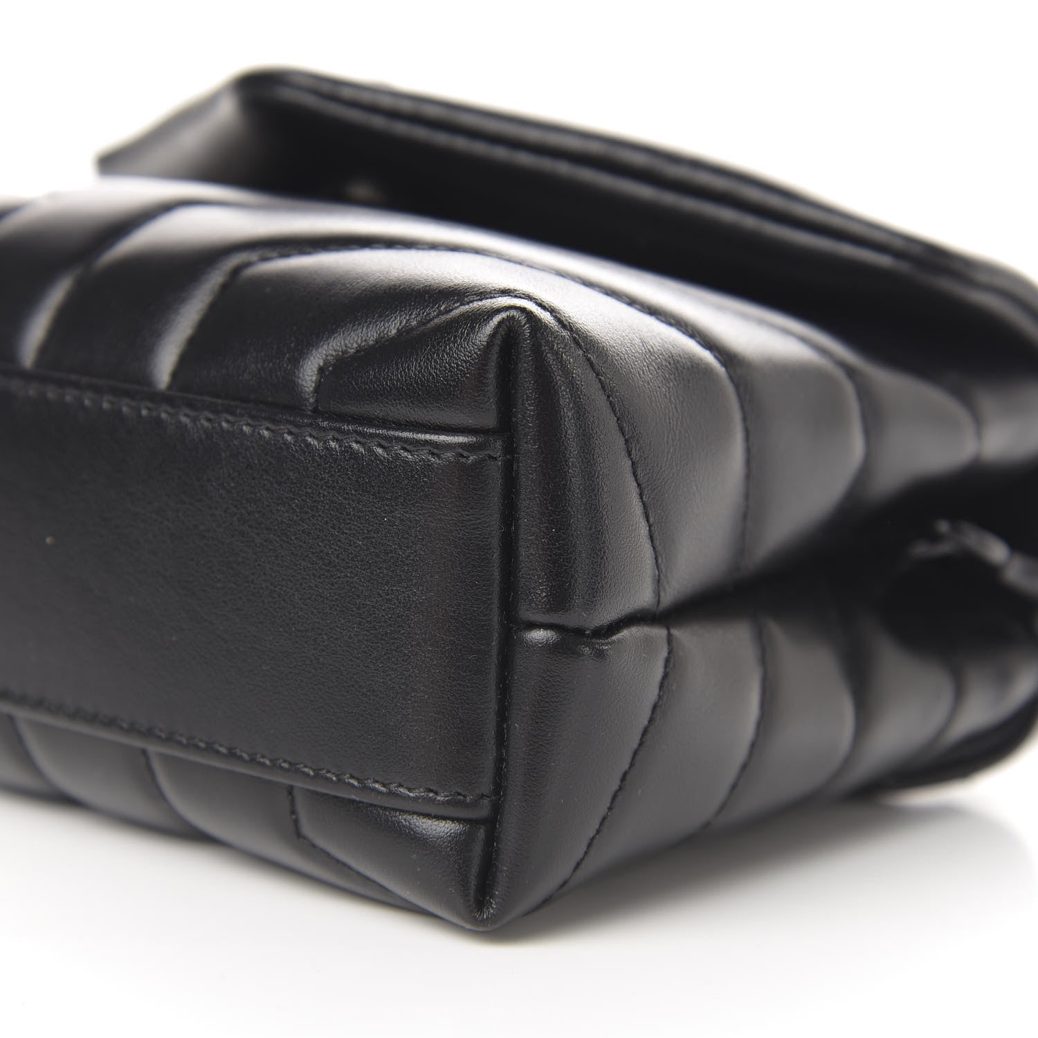 Saint Laurent Calfskin Y Quilted Monogram Toy Loulou Crossbody Bag Black 8 of 10