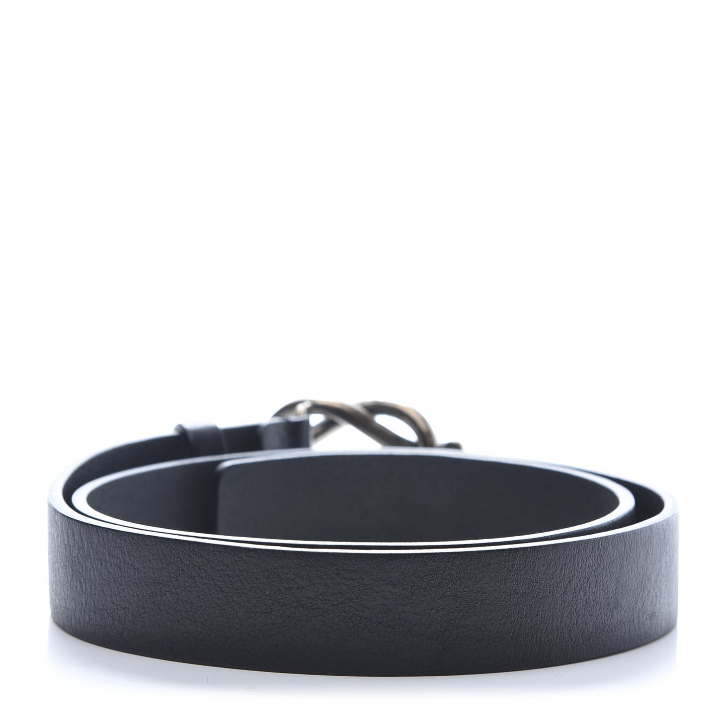 Calfskin Knotted-Buckle Belt 85 34 Black