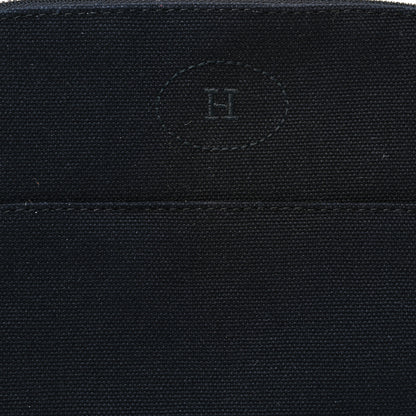 Hermes Cotton Canvas Mini Bolide Travel Cosmetic Pouch Black 5 of 10