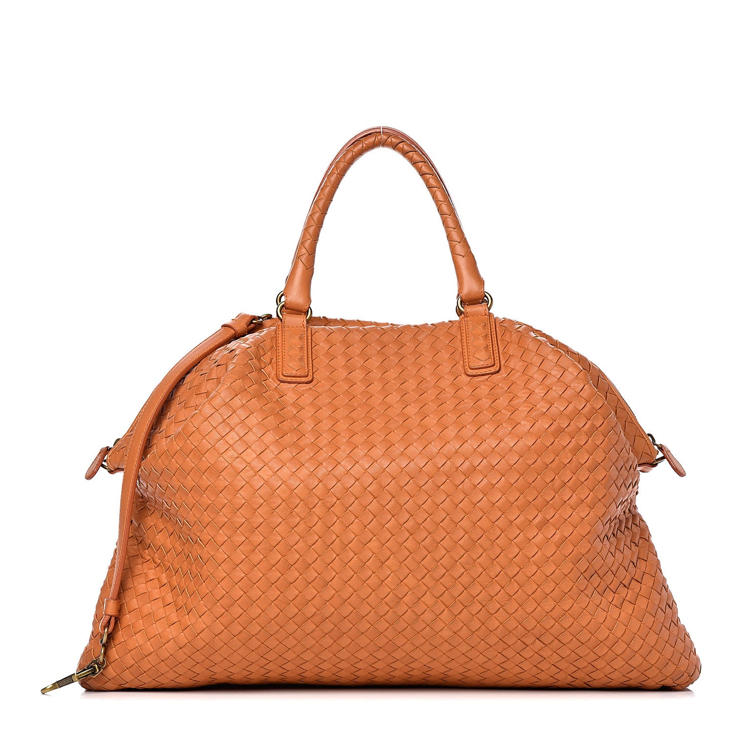 Nappa Intrecciato Maxi Convertible Tote Saffron