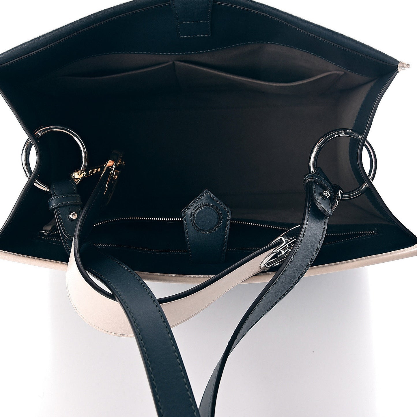 Vitello Century Opaco F is Fendi Bi-Color Regular Runaway Satchel Amazzonia Camelia