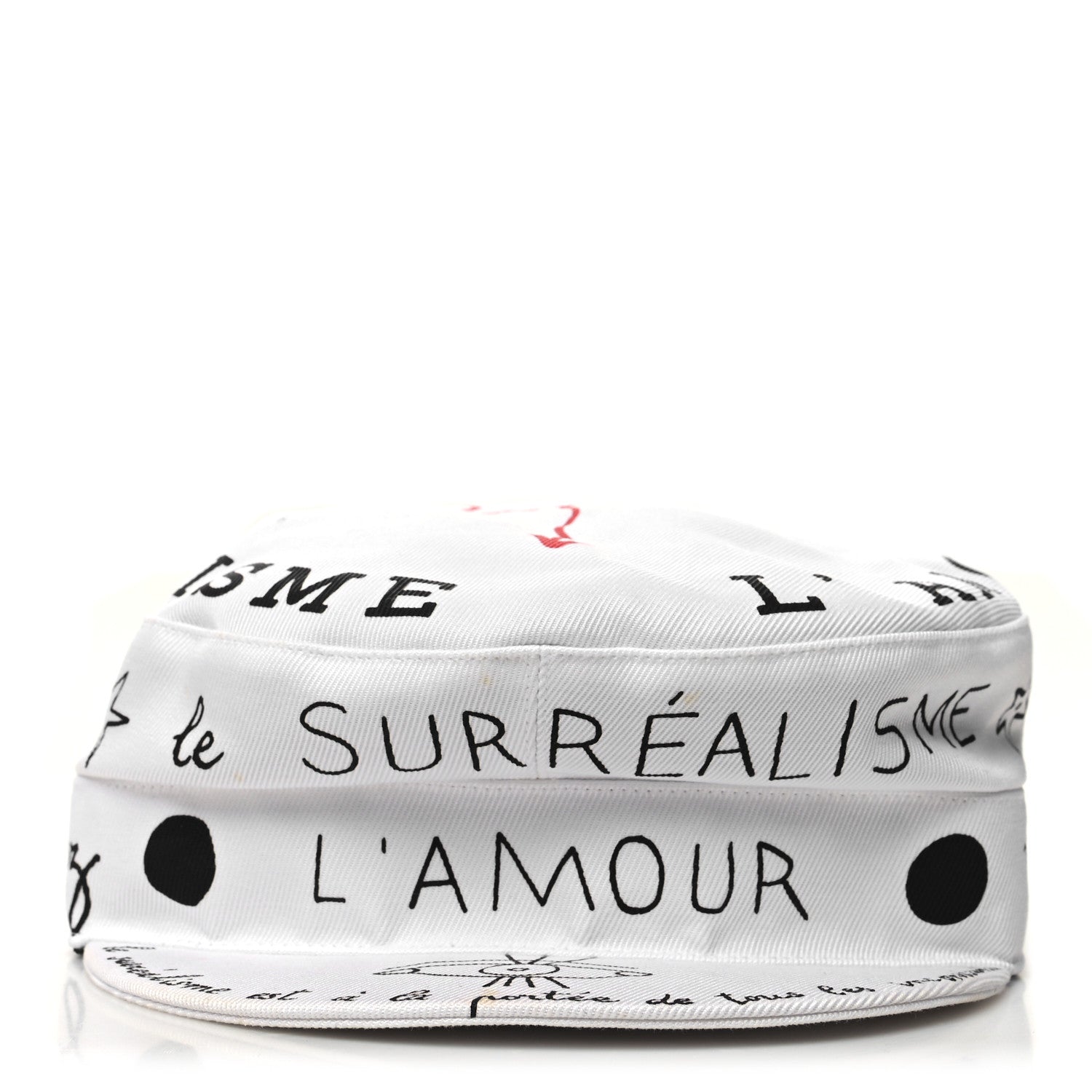 Christian Dior Canvas Printed Daydream Words Cap Hat 57 White 2 of 10
