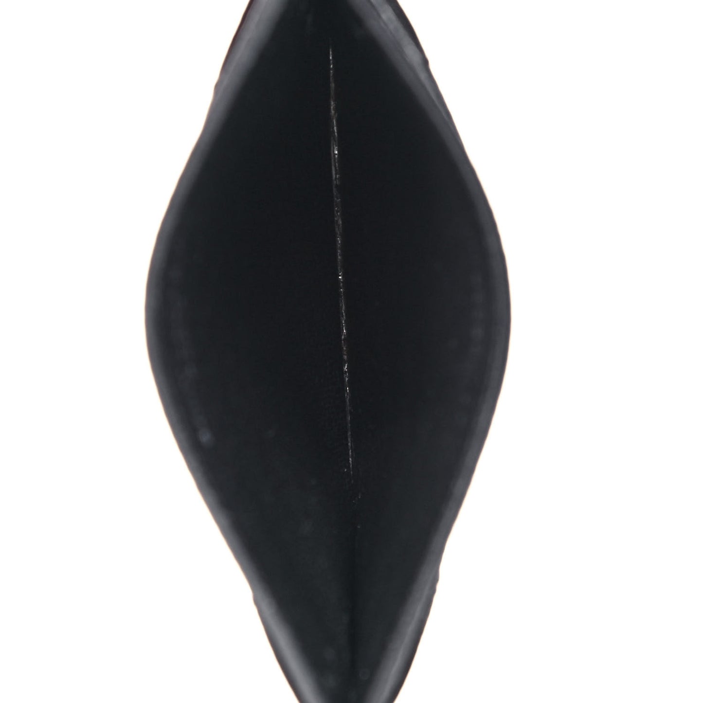 Grain De Poudre Matelasse Chevron Monogram Credit Card Case Black