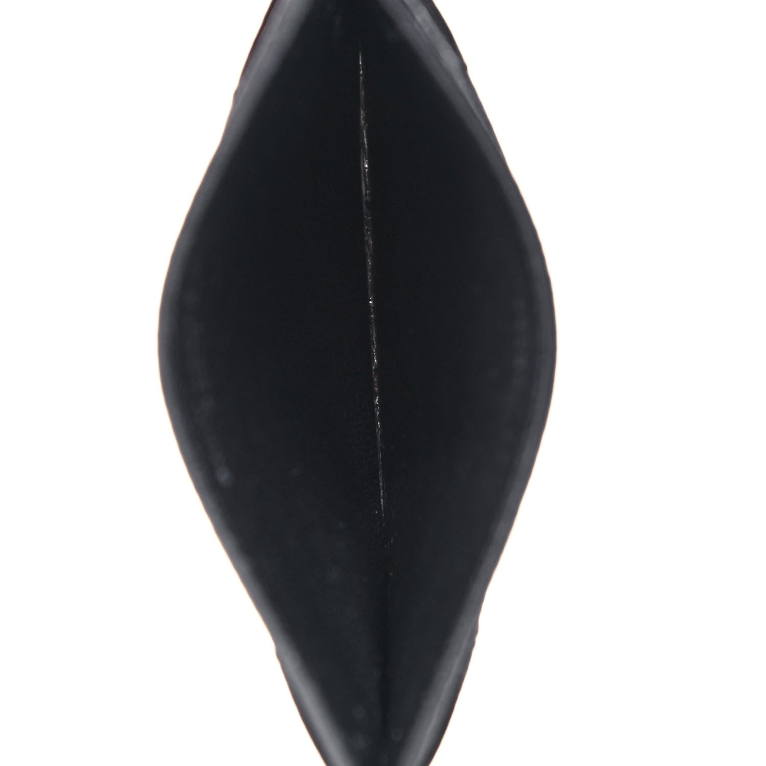 Saint Laurent Grain De Poudre Matelasse Chevron Monogram Credit Card Case Black 5 of 9
