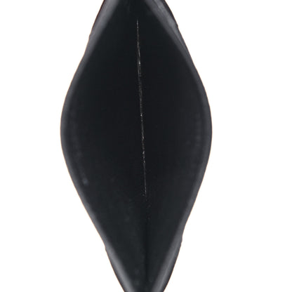 Saint Laurent Grain De Poudre Matelasse Chevron Monogram Credit Card Case Black 5 of 9