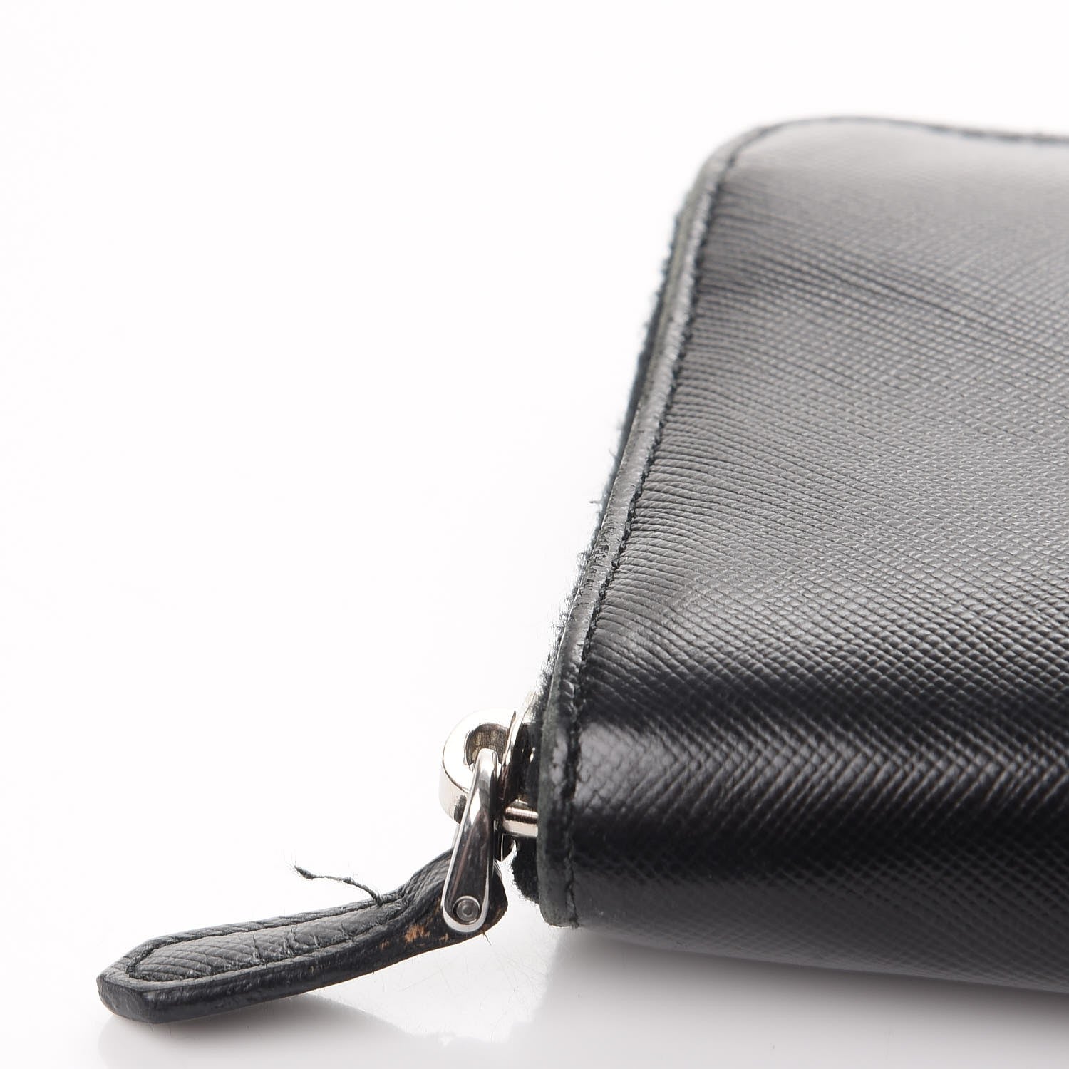Prada Saffiano Zip Around Wallet Nero Black 12 of 12