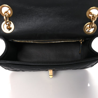 Salvatore Ferragamo Calfskin Quilted Gancini Small Flap Bag Black 4 of 11