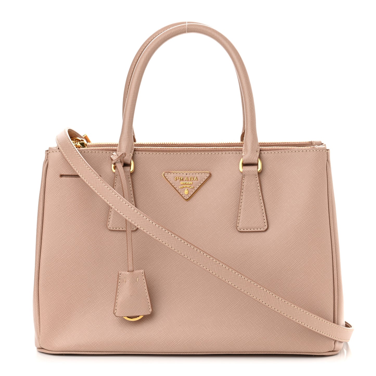 Saffiano Small Galleria Double Zip Tote Cammeo