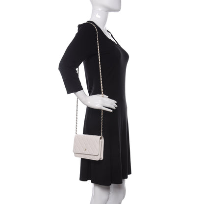 Chanel Caviar Quilted Wallet On Chain WOC White 2 of 13