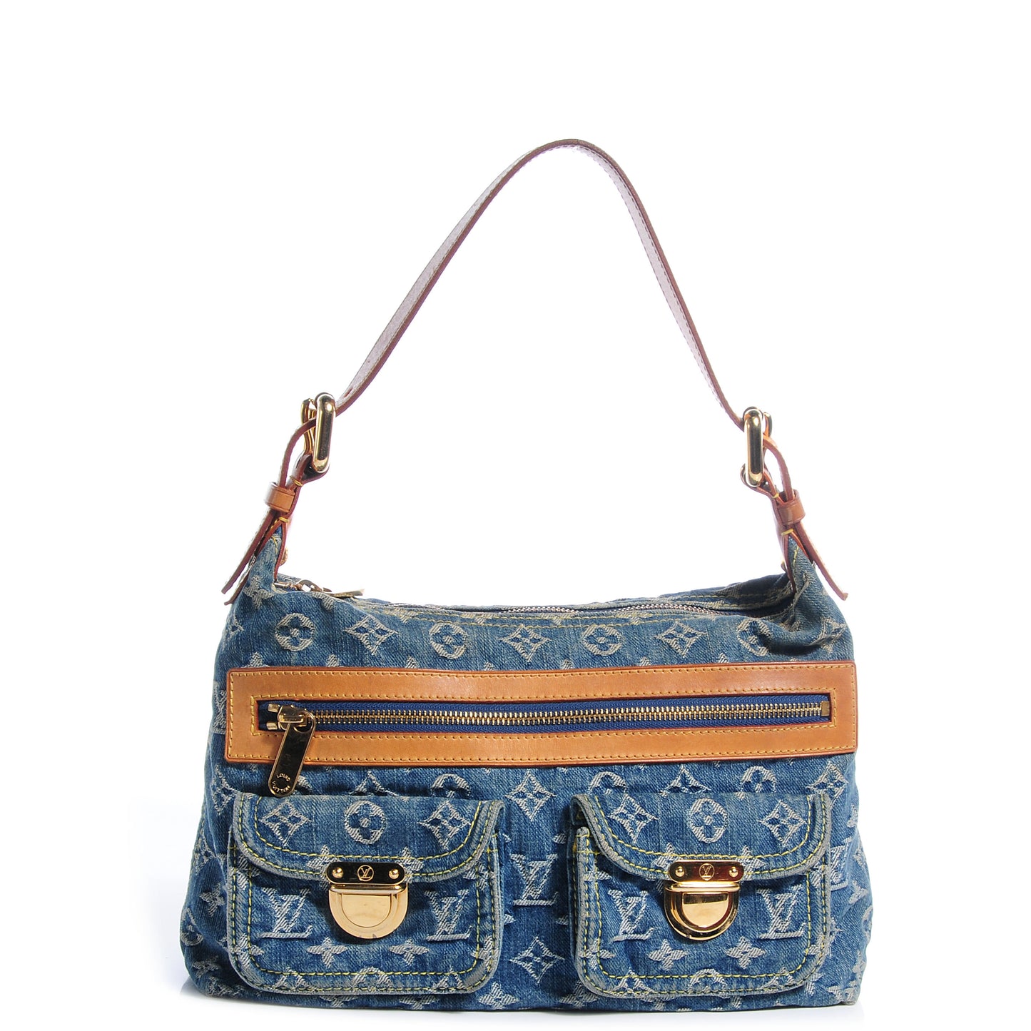 Monogram Denim Baggy PM Blue