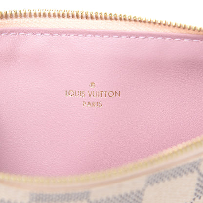 Louis Vuitton Damier Azur Felicie Chain Wallet Zippered Insert Rose Ballerine 6 of 6