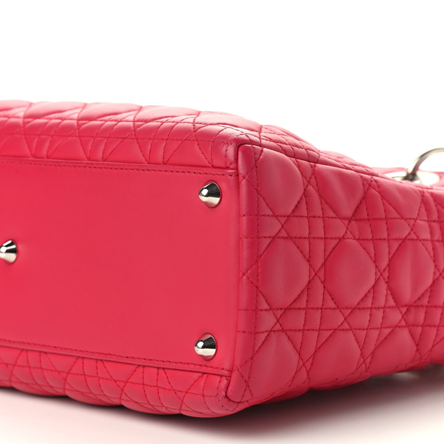 Christian Dior Lambskin Cannage Large Lady Dior Fuchsia 14 of 14