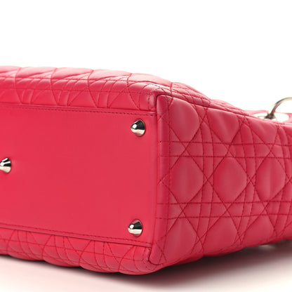 Christian Dior Lambskin Cannage Large Lady Dior Fuchsia 14 of 14