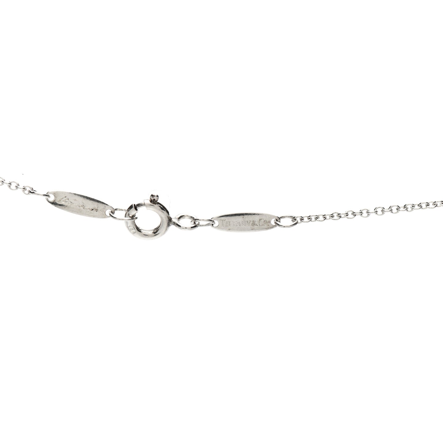 Sterling Silver Elsa Peretti Letter M Pendant Necklace