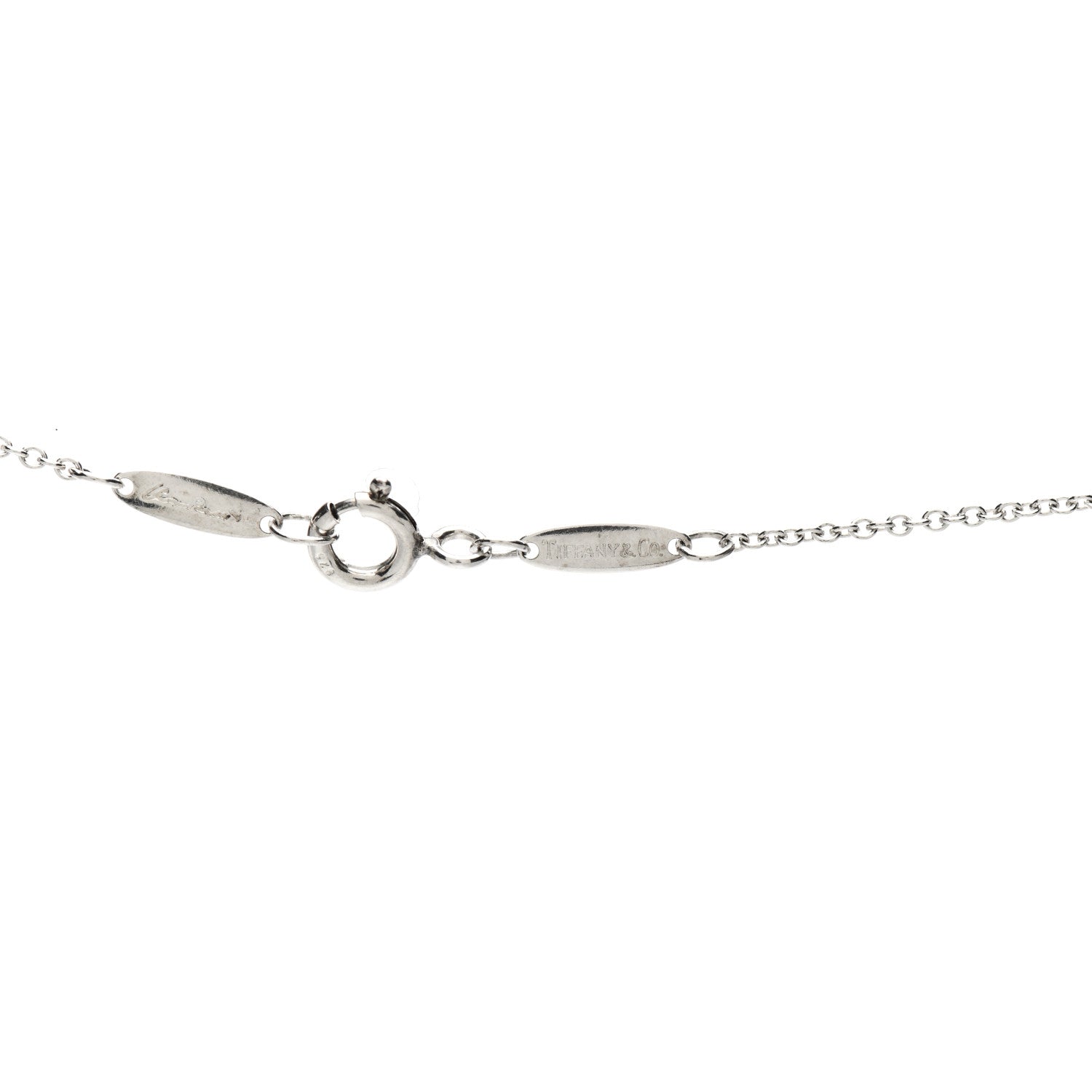 Tiffany Sterling Silver Elsa Peretti Letter M Pendant Necklace 6 of 6
