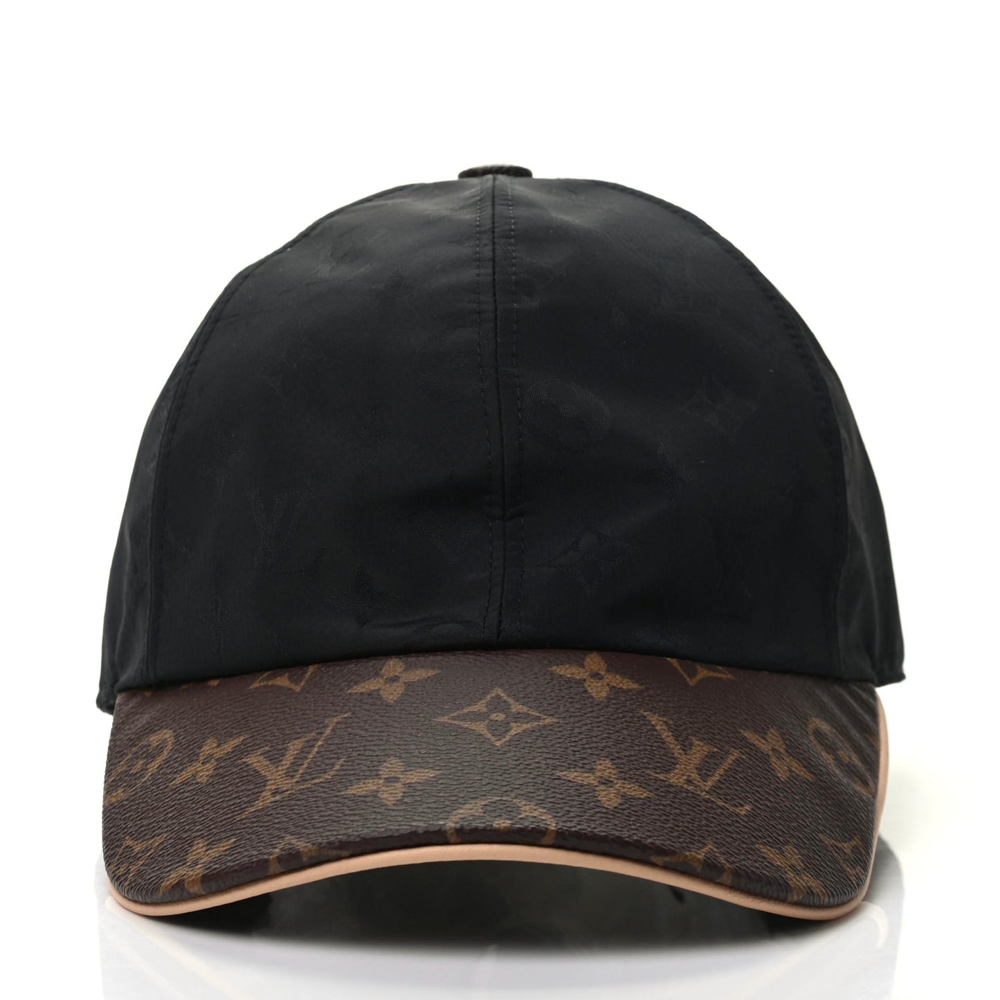 Polyester Silk Monogram LV Get Ready Cap M Black