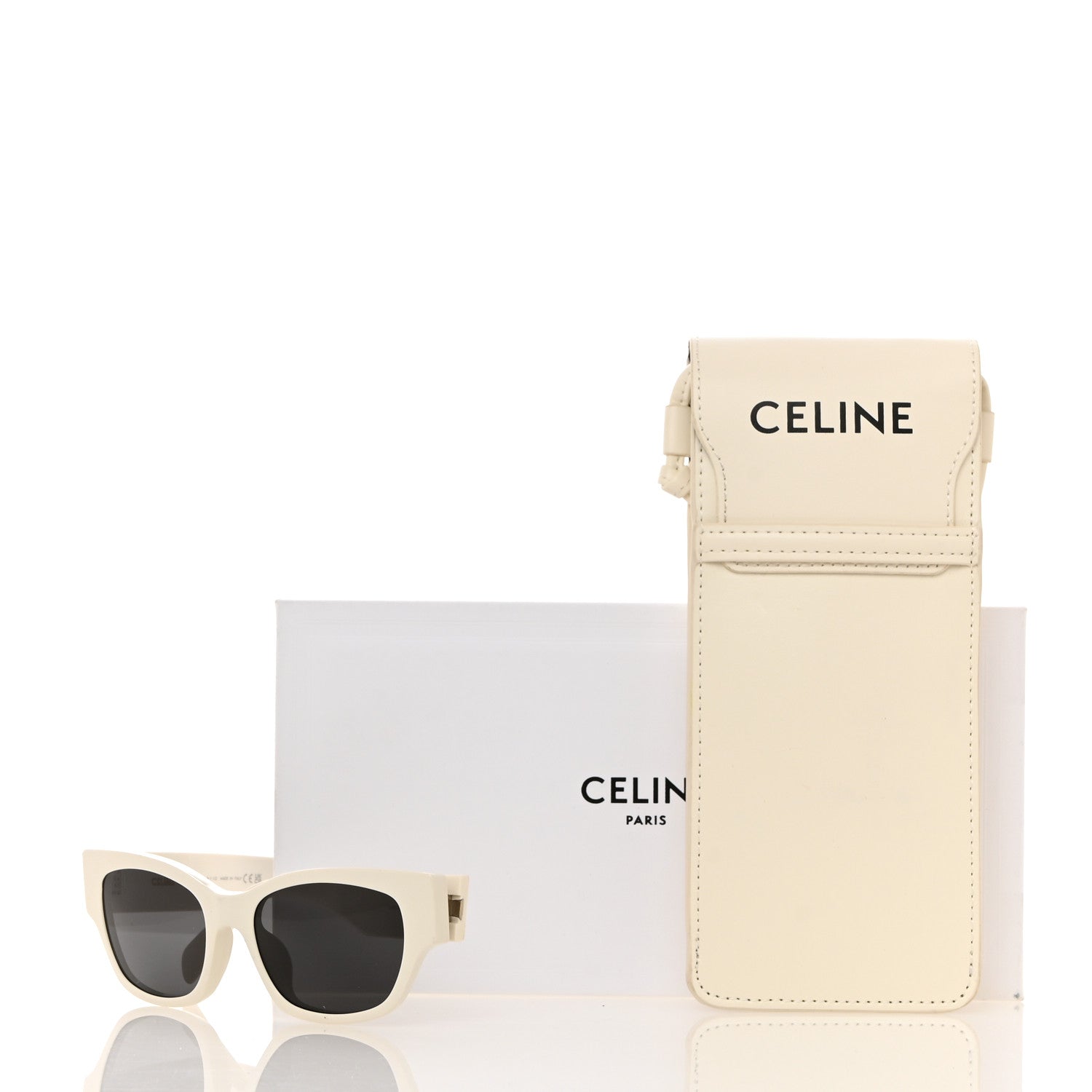 Celine Acetate Cat Eye Sunglasses CL 40197U White 7 of 7