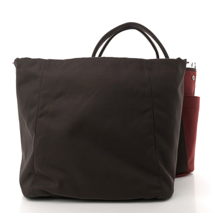Hermes Canvas The Grooming Bag Rouge H Chocolat 2 of 12