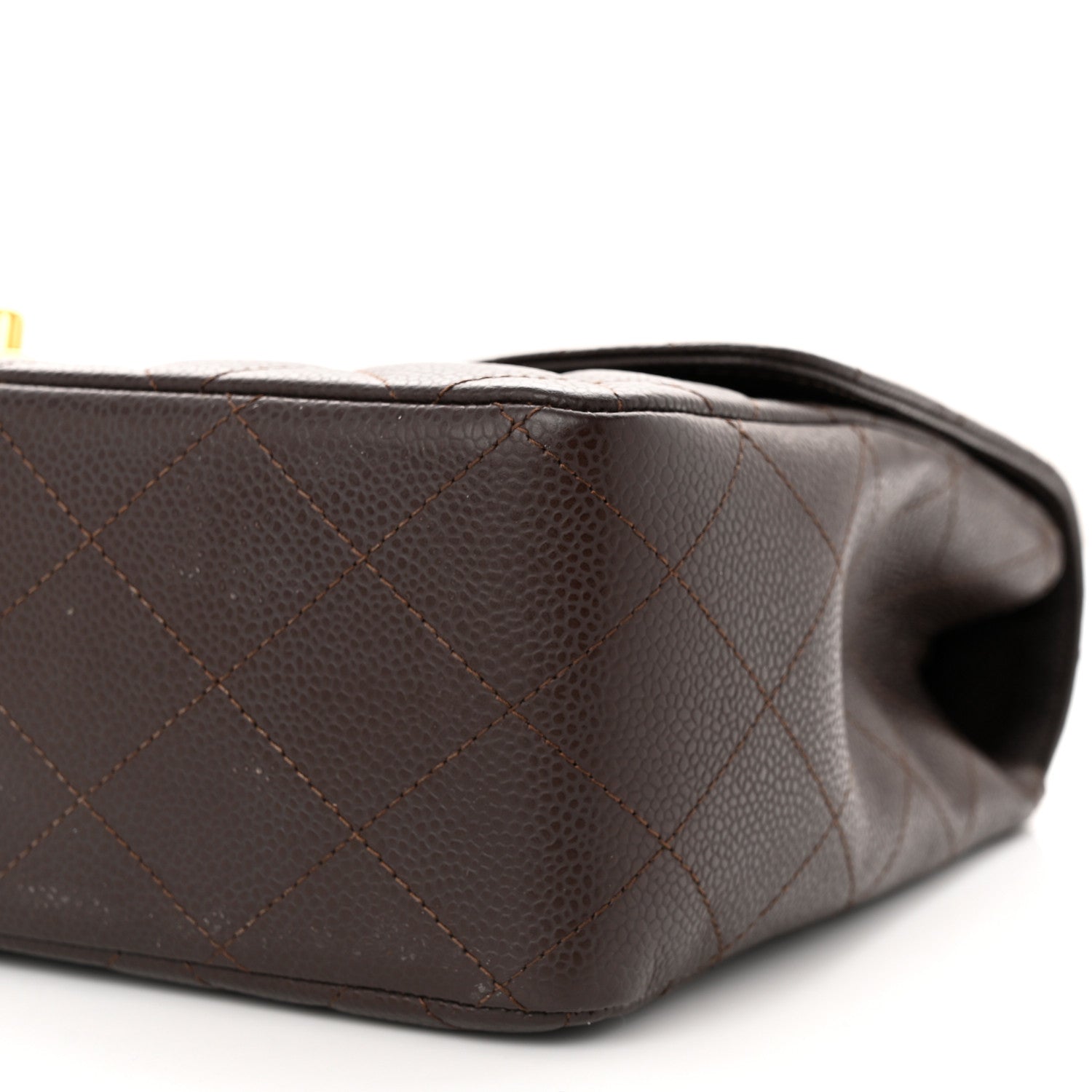 Chanel Caviar Quilted Jumbo Single Flap Dark Brown 10 of 11