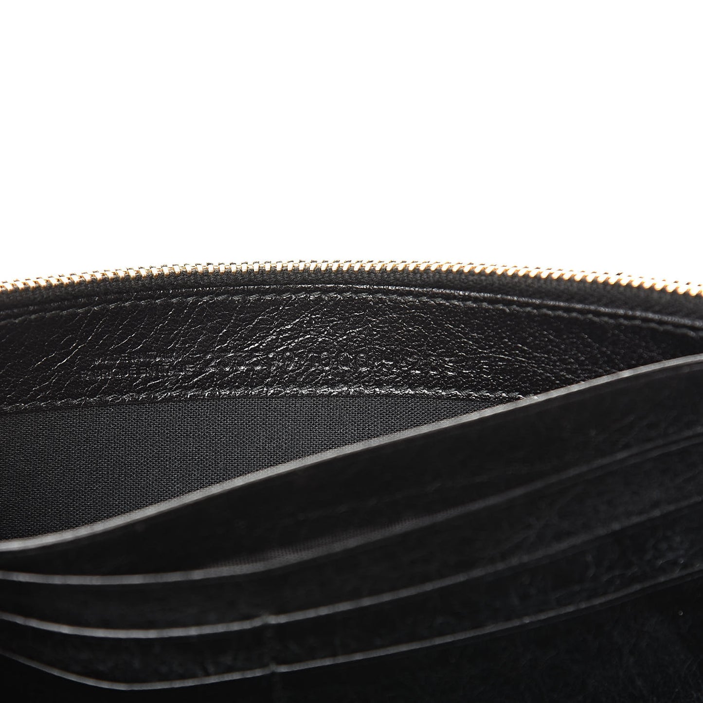 Agneau Giant 12 Gold Hardware Money Wallet Black