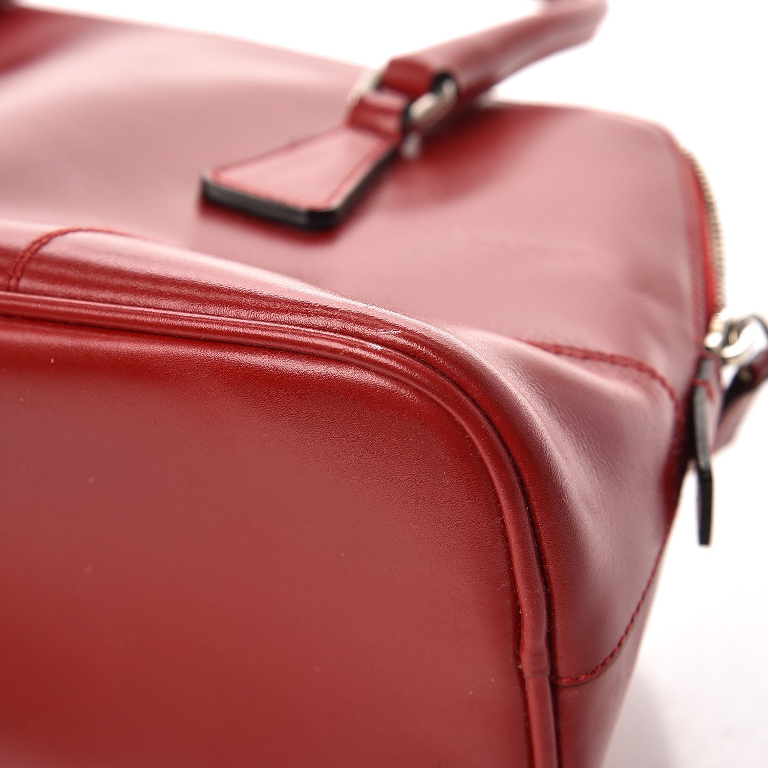 Prada Box Calfskin Mini Frame Bowler Rosso 13 of 13