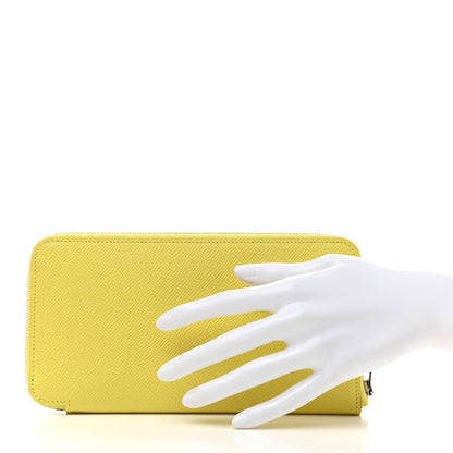 Hermes Epsom Silk'In Wallet Soufre 2 of 7