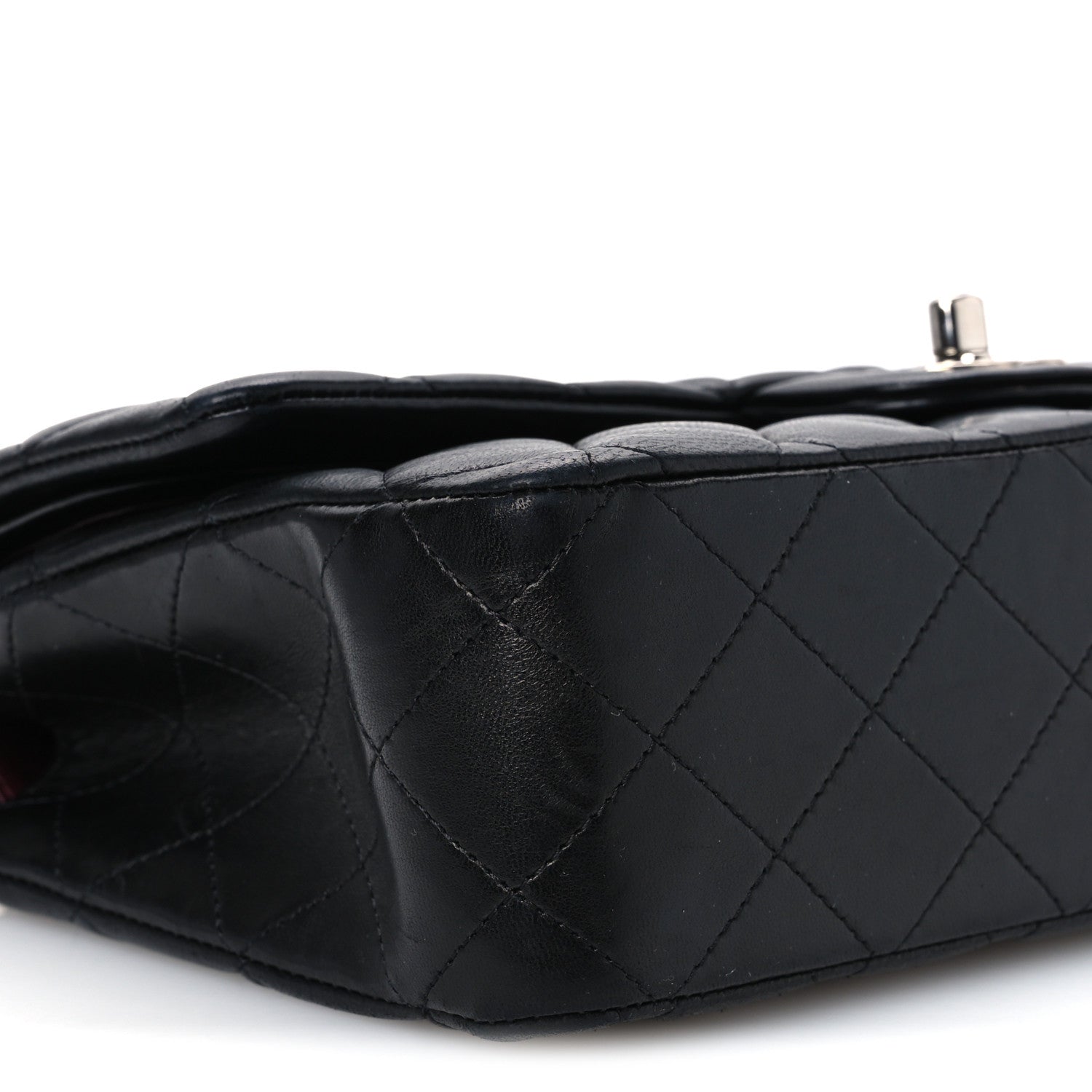 Chanel Lambskin Quilted Medium Double Flap Black Black 9 of 11