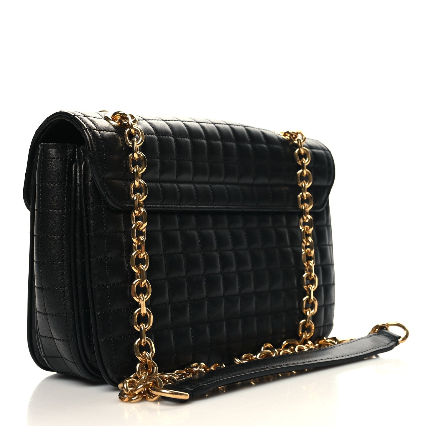 Calfskin Quilted Medium C Bag Black