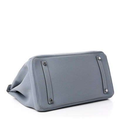 Hermes Togo Birkin 35 Bleu Lin 4 of 16